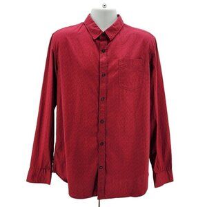 NWT Sovereign Code Prophet Retro Red Pattern Long Sleeve Button Shirt Mens XL
